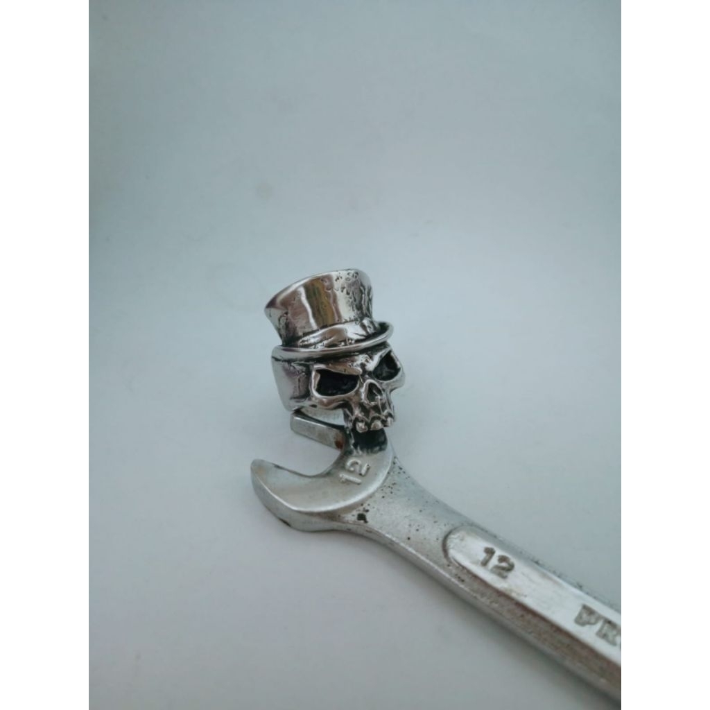 ring Skull cincin tengkorak Skull ring pewter handmade