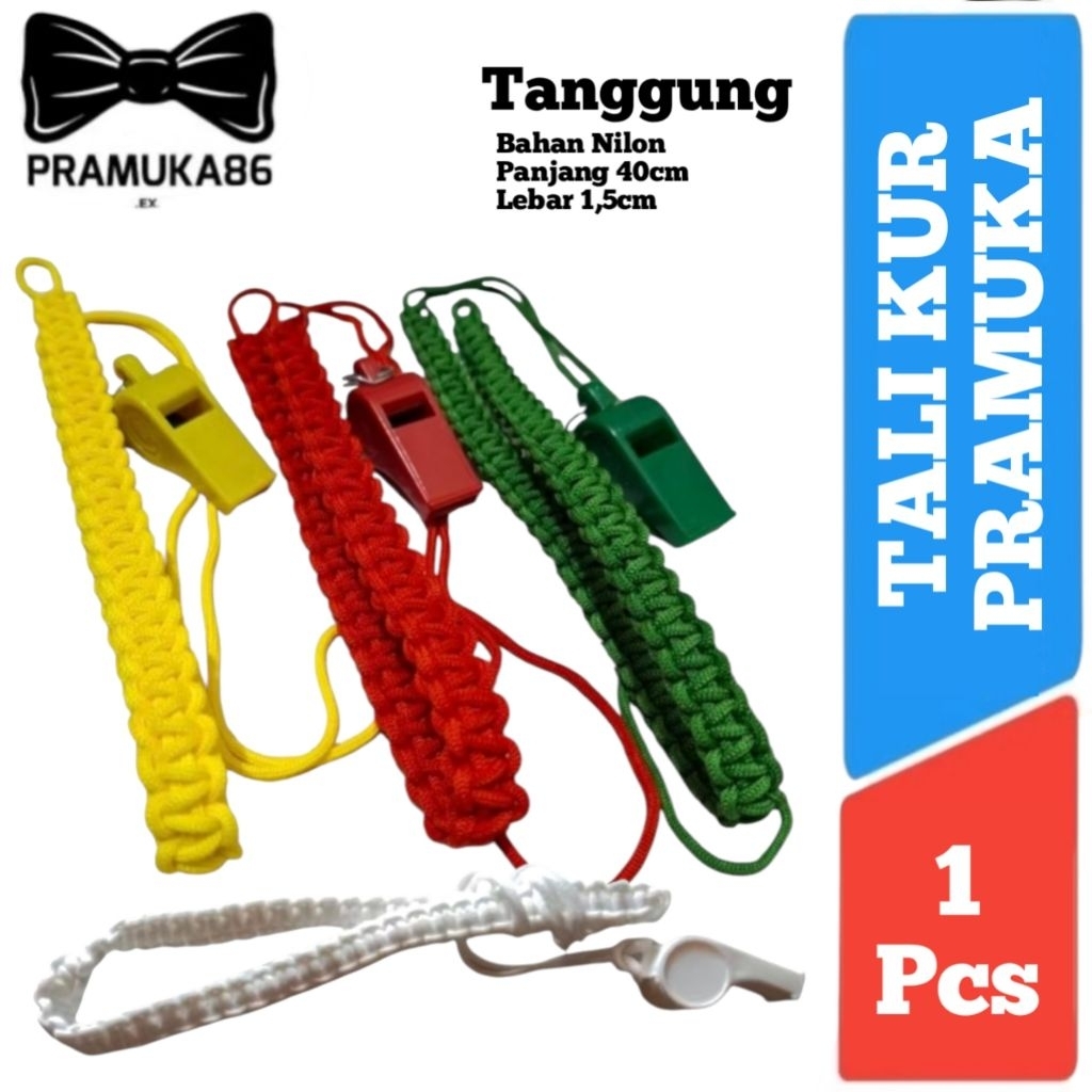 Talikur Pramuka Tanggung + Pluit / Tali Peluit Pramuka  / Tali Pluit Pramuka Tanggung  / Tali Koor P