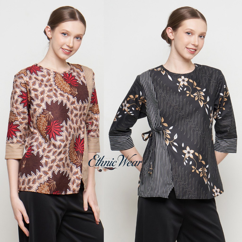 Baju Kerja Wanita Batik Kantor – Blouse Atasan Elegan Resmi