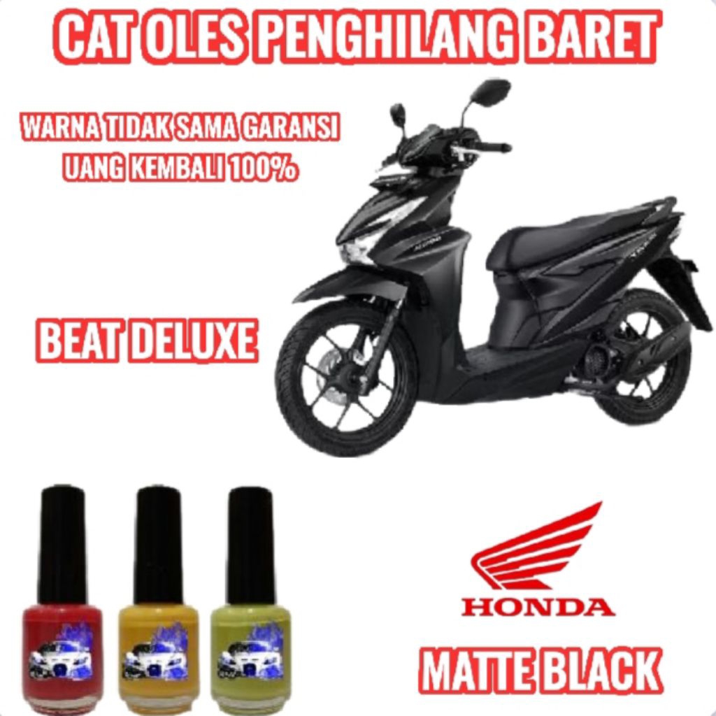 CAT OLES PENGHILANG BARET MOTOR HONDA BEAT DELUXE HITAM DOFF/MATTE BLACK NEW TERMURAH