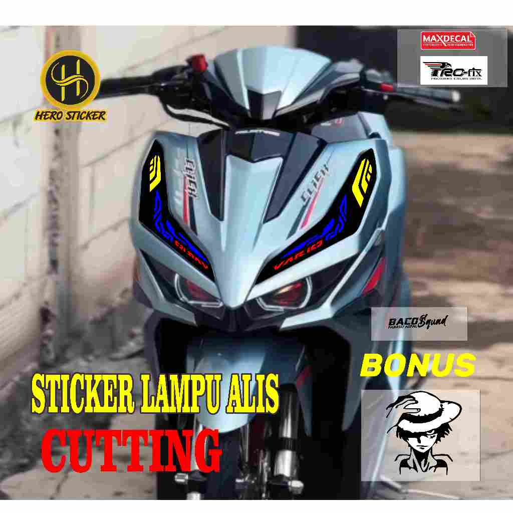 STIKER LAMPU ALIS VARIO NEW 125/150 STIKER LAMPU VARIASI VARIO NEW STIKER LAMPU CUTTING