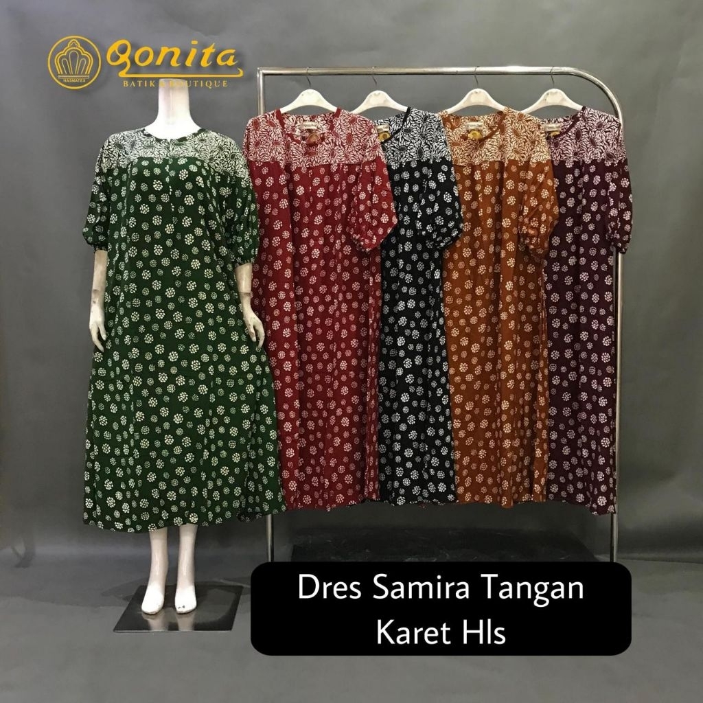 Daster Pekalongan || Dres Samira Tgn Karet Hls by Qonita Batik || Dres Batik murah || Qonita batik p