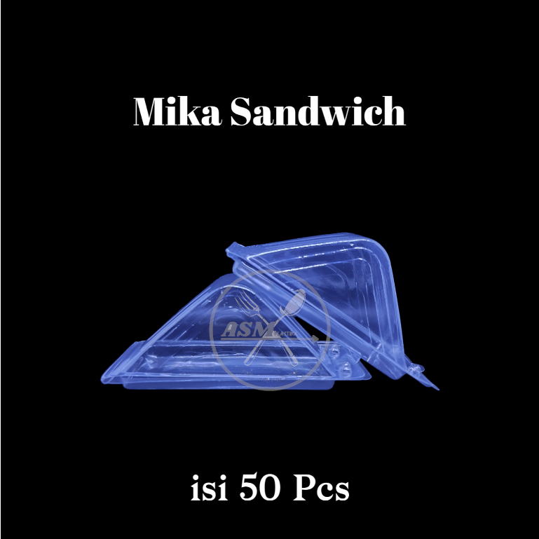 Mika Segitiga Sandwich 1 PACK isi 50 pcs  | Mika Segitiga | Mika Sandwich | Mika Makanan  | Mika Kue