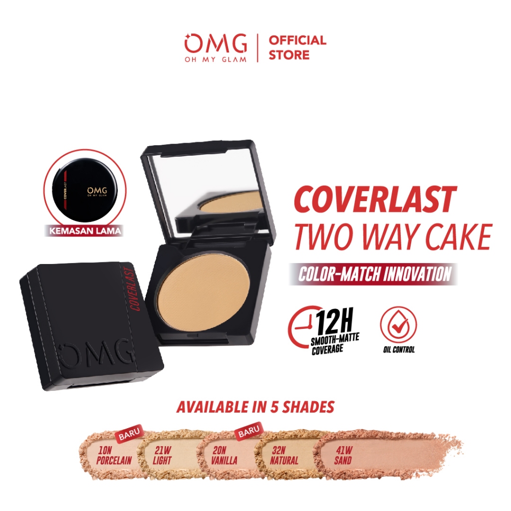OMG Oh My Glam Coverlast Two Way Cake 12 g - Bedak Padat Kontrol Minyak
