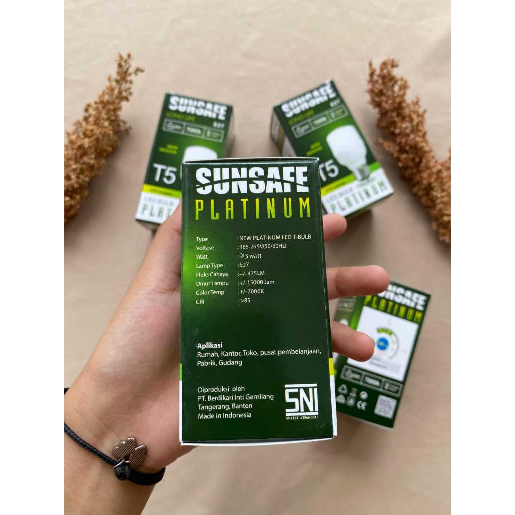 SUNSAFE PLATINUM 5 WATT - LAMPU BOHLAM LED 5 WATT SUNSAFE PLATINUM / LAMPU LED 5 WATT KUNING