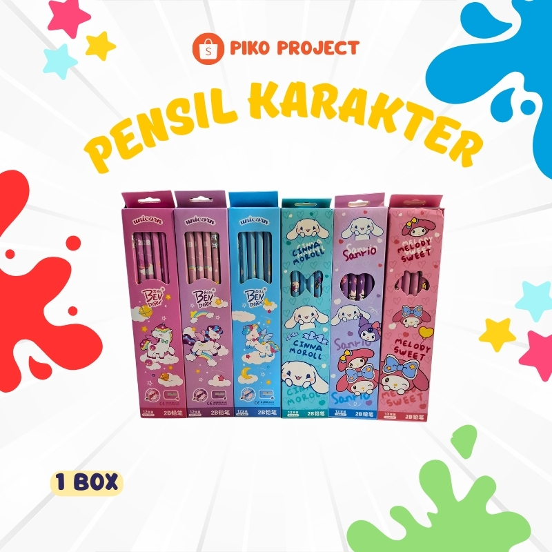 

Selusin Pensil 2B Karakter Anak Bentuk Menarik