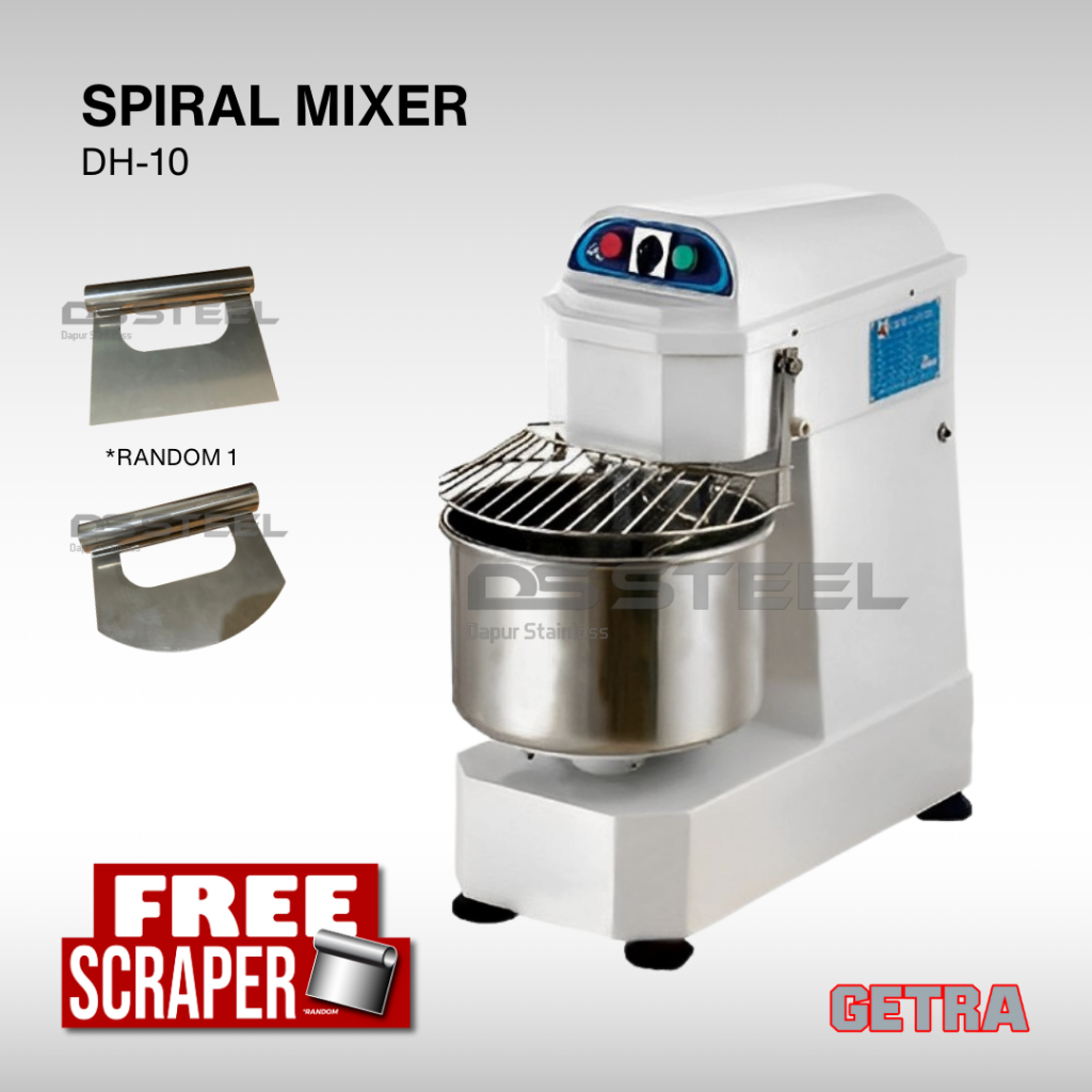 GETRA Spiral Mixer 10 Liter GETRA DH-10 / Mixer Roti DH 10 / Pengaduk Adonan Roti GETRA DH10