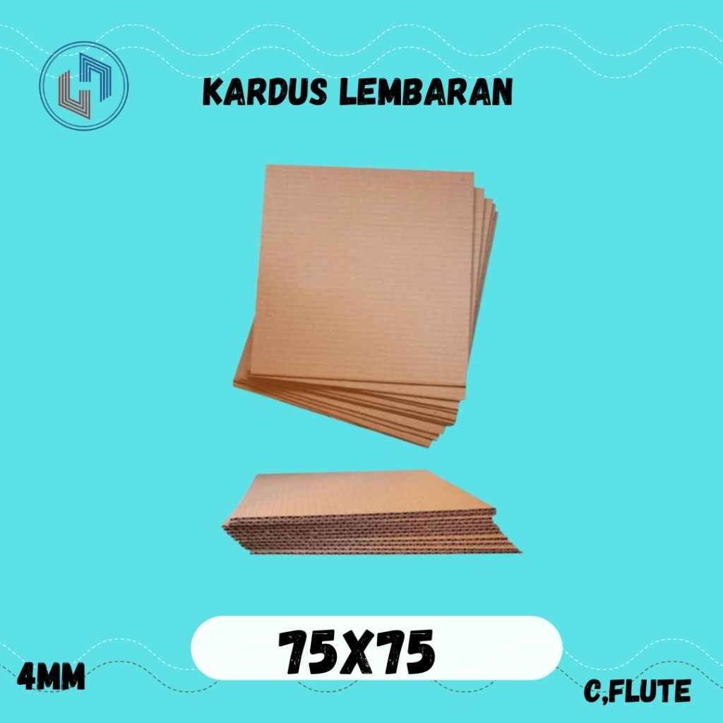 

Ready Karton Kardus Lembaran Sheet 75x75 cm Single wall