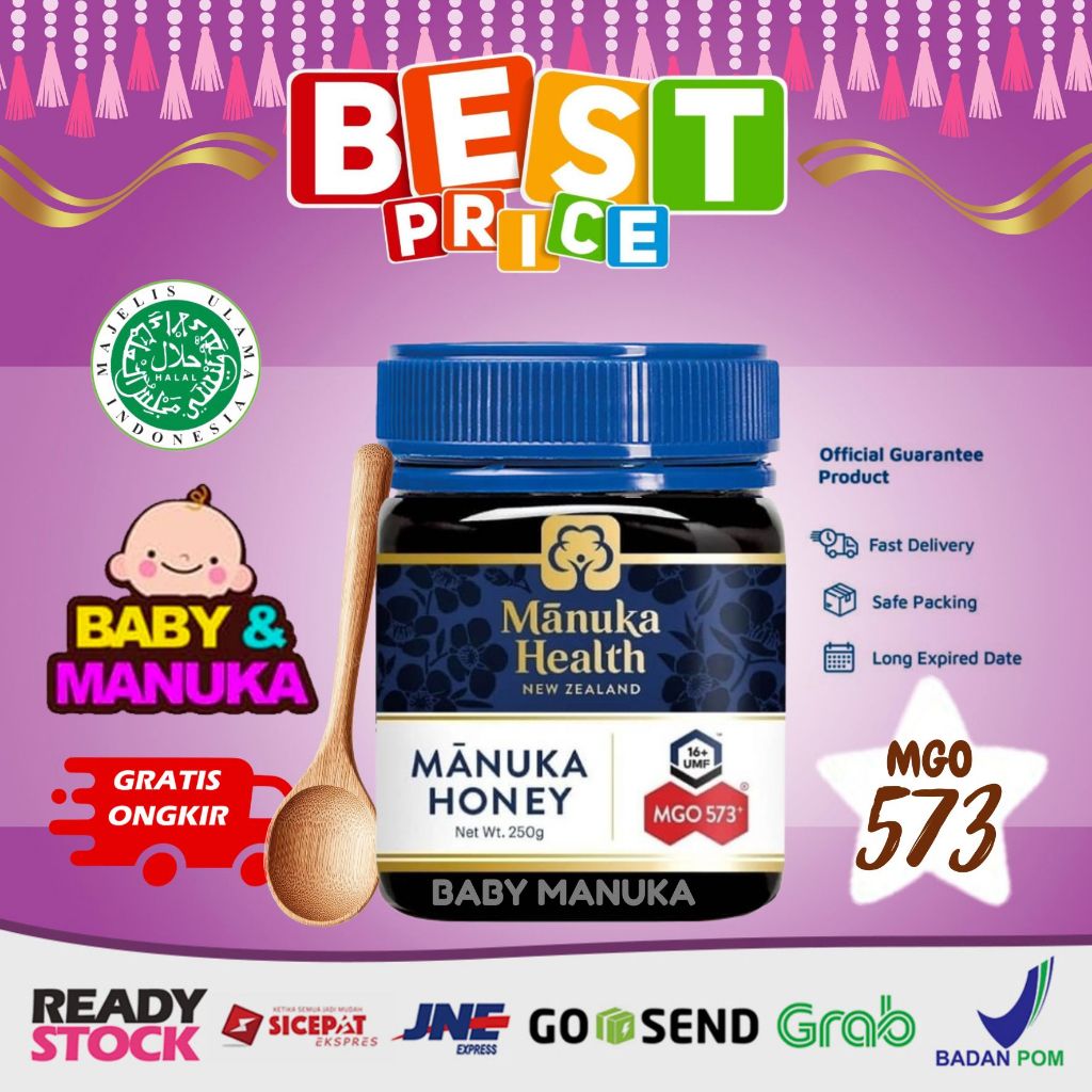 Manuka Health MGO 573 / UMF 16 (250g) - madu Manuka Honey New Zealand (BPOM)
