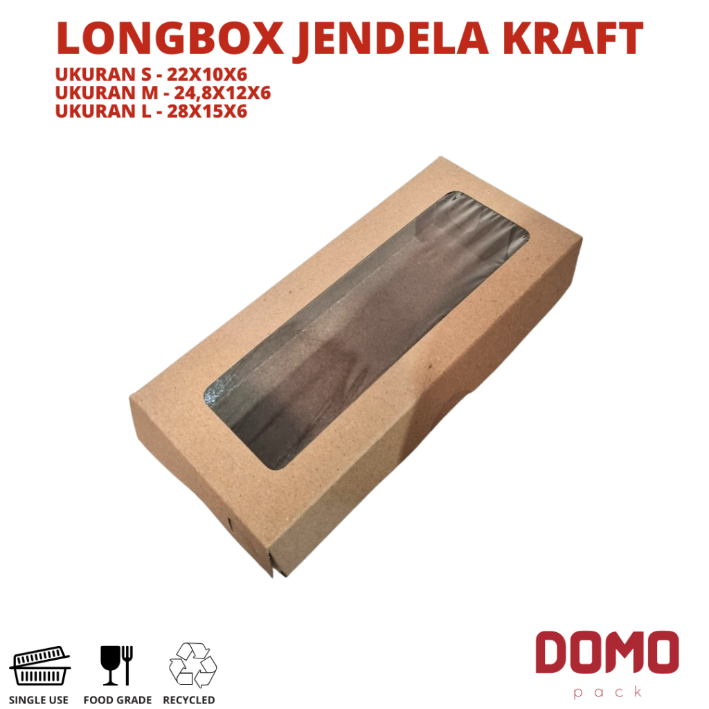 Kotak Kraft Kemasan Bolu Gulung Cake Kue Mini Box Roti Bakar