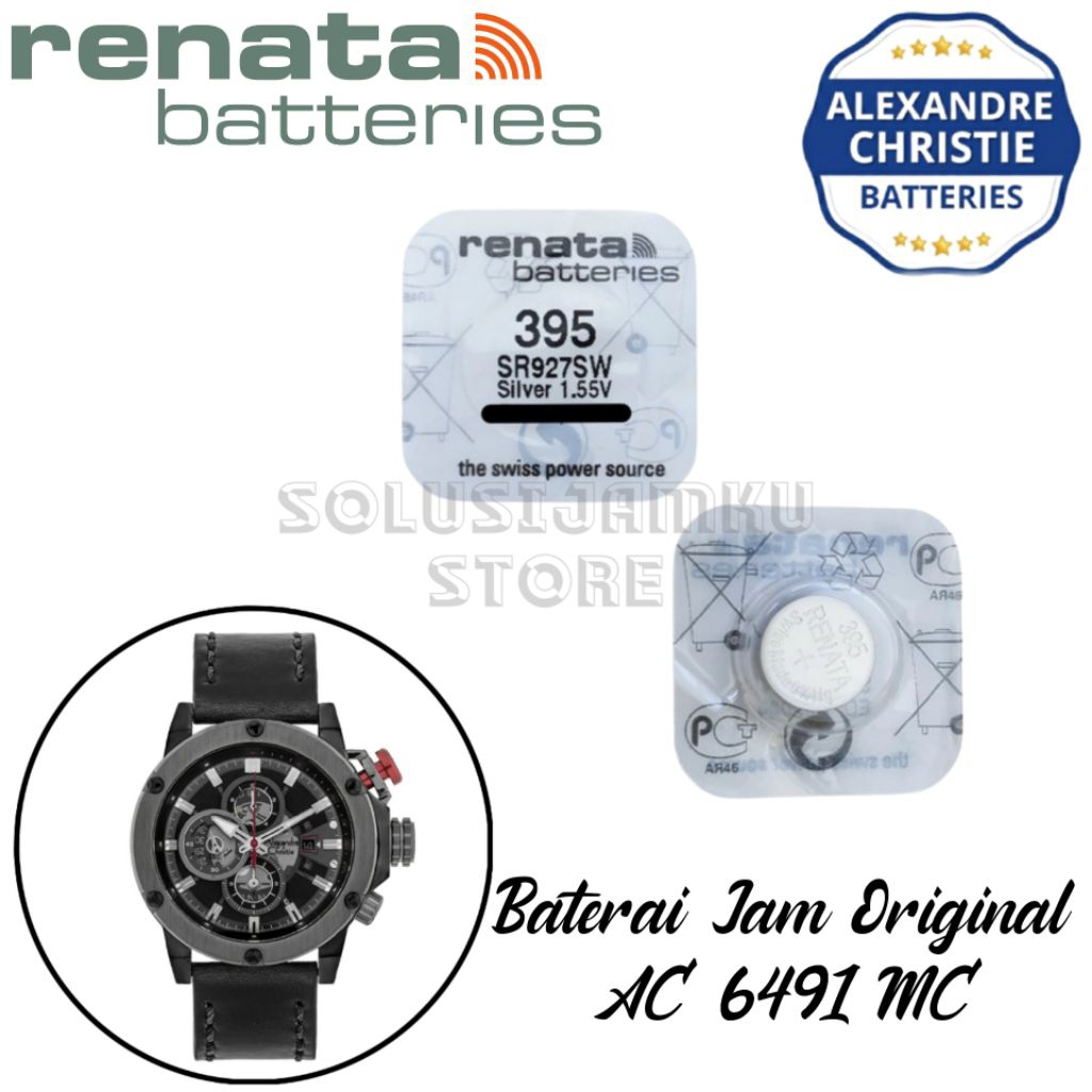 Baterai Jam Tangan Alexandre Christie 6491 MC Rekomendasi 100% Original High Quality