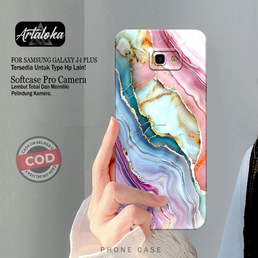 Softcase Hp Samsung Galaxy J4 Plus Fashion Case Abstrak Case Samsung Galaxy J4 Plus Silikon TPU Pro 