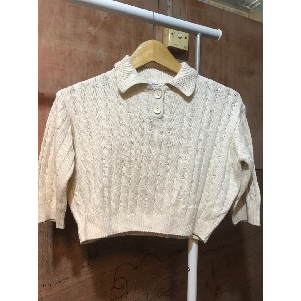 pl baju rajut kepang anak laki laki/perempuan usia 5-6 tahun