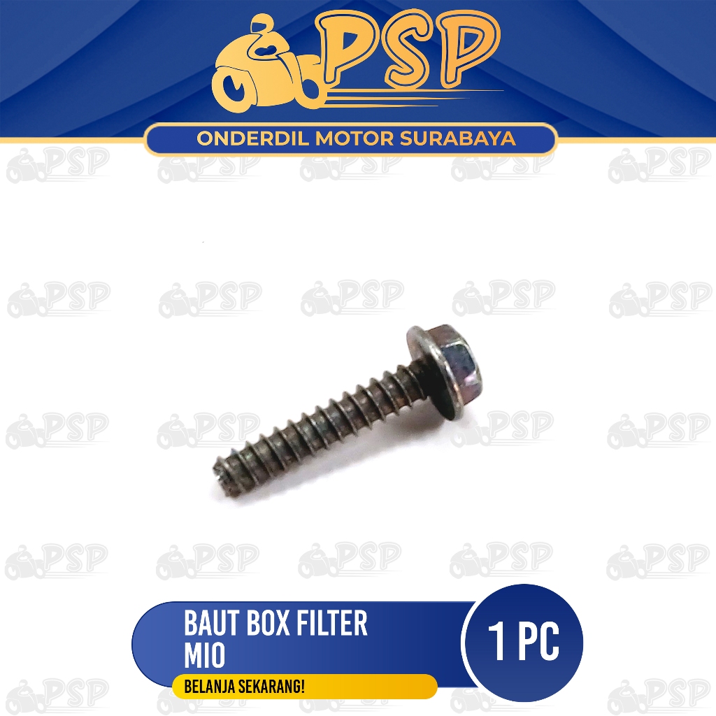 Baut Box Filter Mio (Harga 1 PC) - Baud Sekrup Kunci 10 Obeng + panjang 25 mm Yamaha Fino Mio Sporty