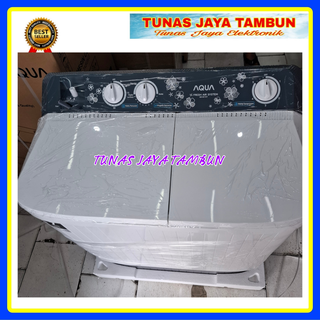 MESIN CUCI AQUA QW 8011 HT / MESIN CUCI AQUA 2 TABUNG 8KG 8030 / AQUA QW-8011HT MESIN CUCI 8 KG