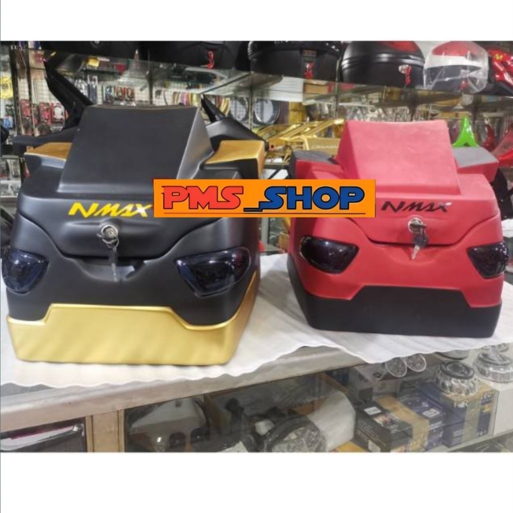 TOP BOX CUSTOM ALL NEW NMAX 2020 UP DILENGKAPI LAMPU LED BOX BELAKANG NMAX NEW SANDARAN BELAKANG ALL