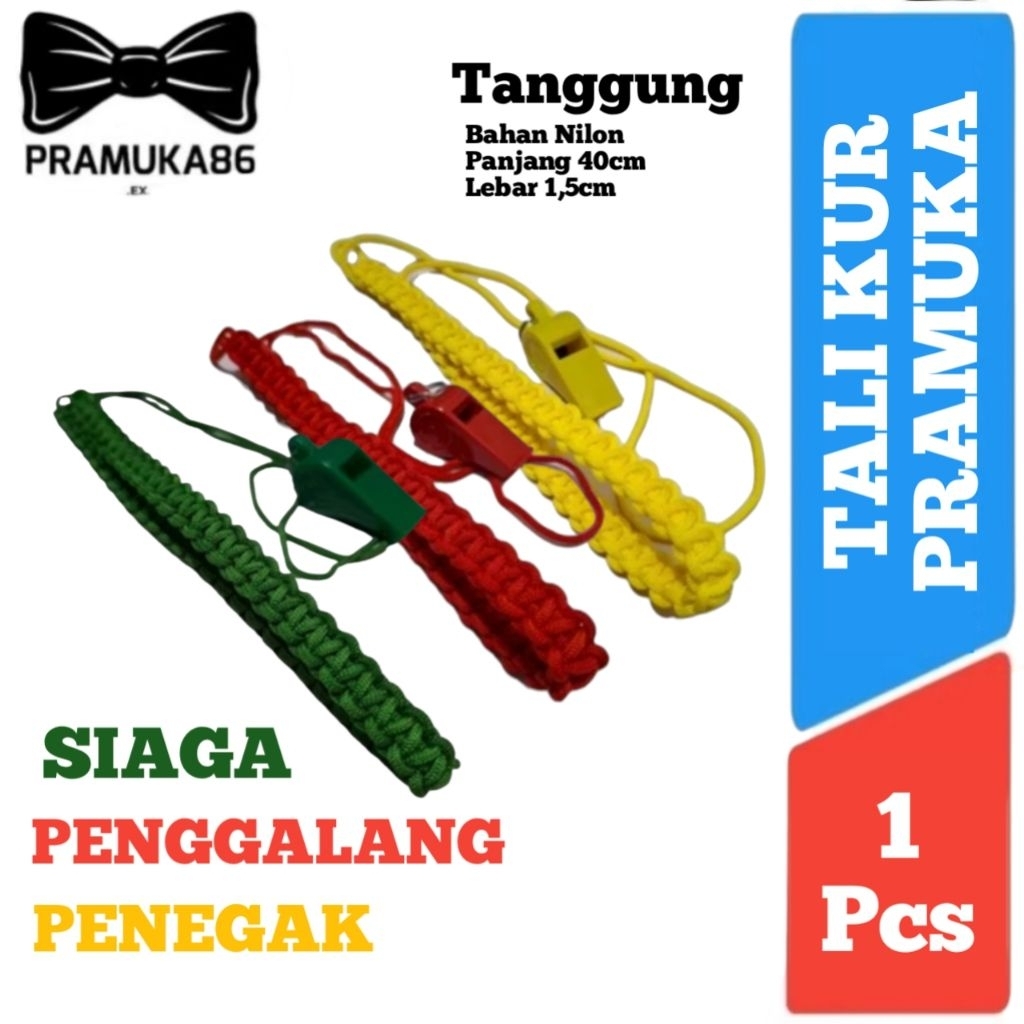 Talikur Pramuka + Pluit SIAGA PENGGALANG PENEGAK / Tali Peluit Pramuka  / Tali Pluit Pramuka Tanggun
