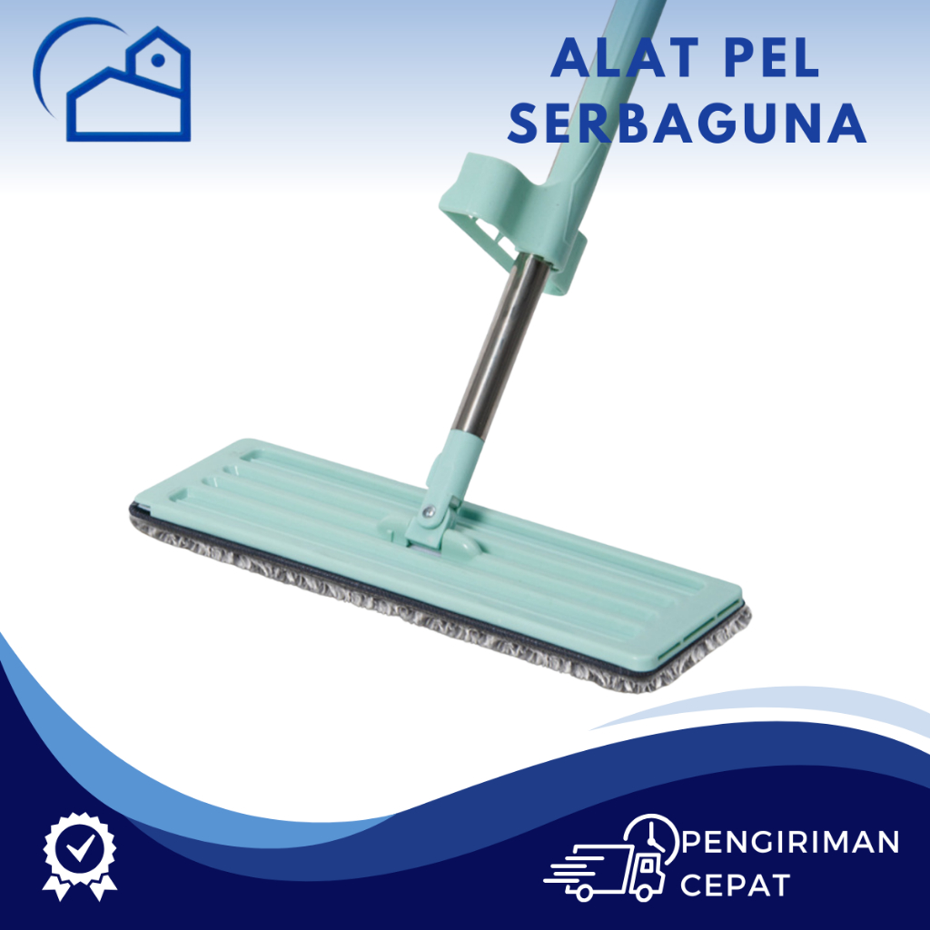 HOMESTATION - Alat Pel Praktis Tarik Peras Otomatis Ultra Mop Acline Pel Lantai Mop 713 GSF