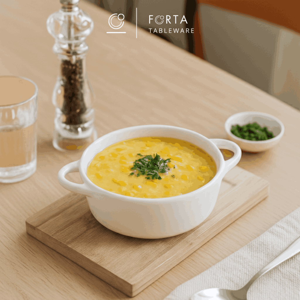 Mangkok Oval Kuping Keramik Premium ukuran 14x12cm putih polos / mangkok hotelware serbaguna JJ469