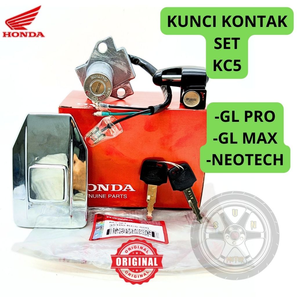 KUNCI KONTAK SET KC5 ORI HONDA GL PRO , GL MAX , NEOTECH KABEL 4 KUALITAS ASLI ORIGINAL PRESISI