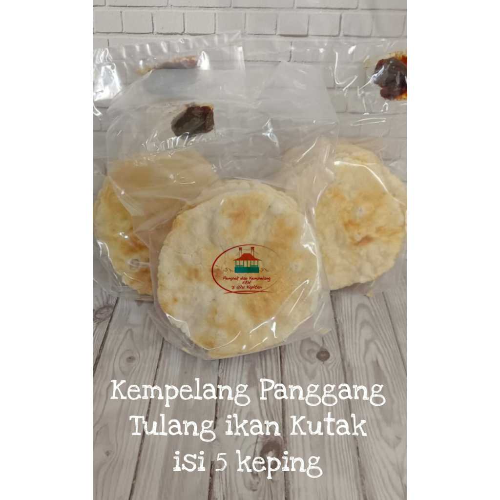 

Kempelang Kerupuk PANGGANG TULANG Ikan Kutak / Putak / Anak Belido Asli Palembang