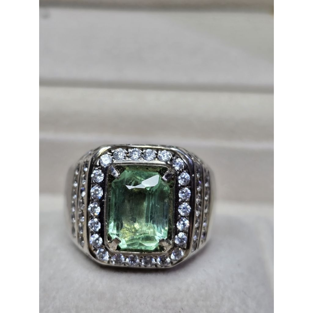 HIGH QUALITY NATURAL EMERALD COLOMBIA 3.19 CT CE MINOR MEMO GRI RING PERAK