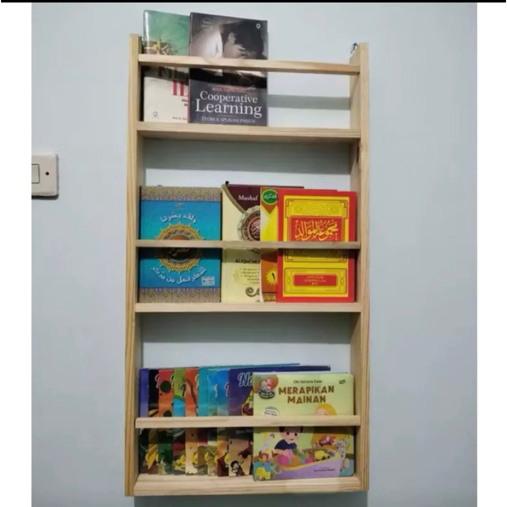 Rak buku susun Rak dinding tempel Tinggi 70 Cm