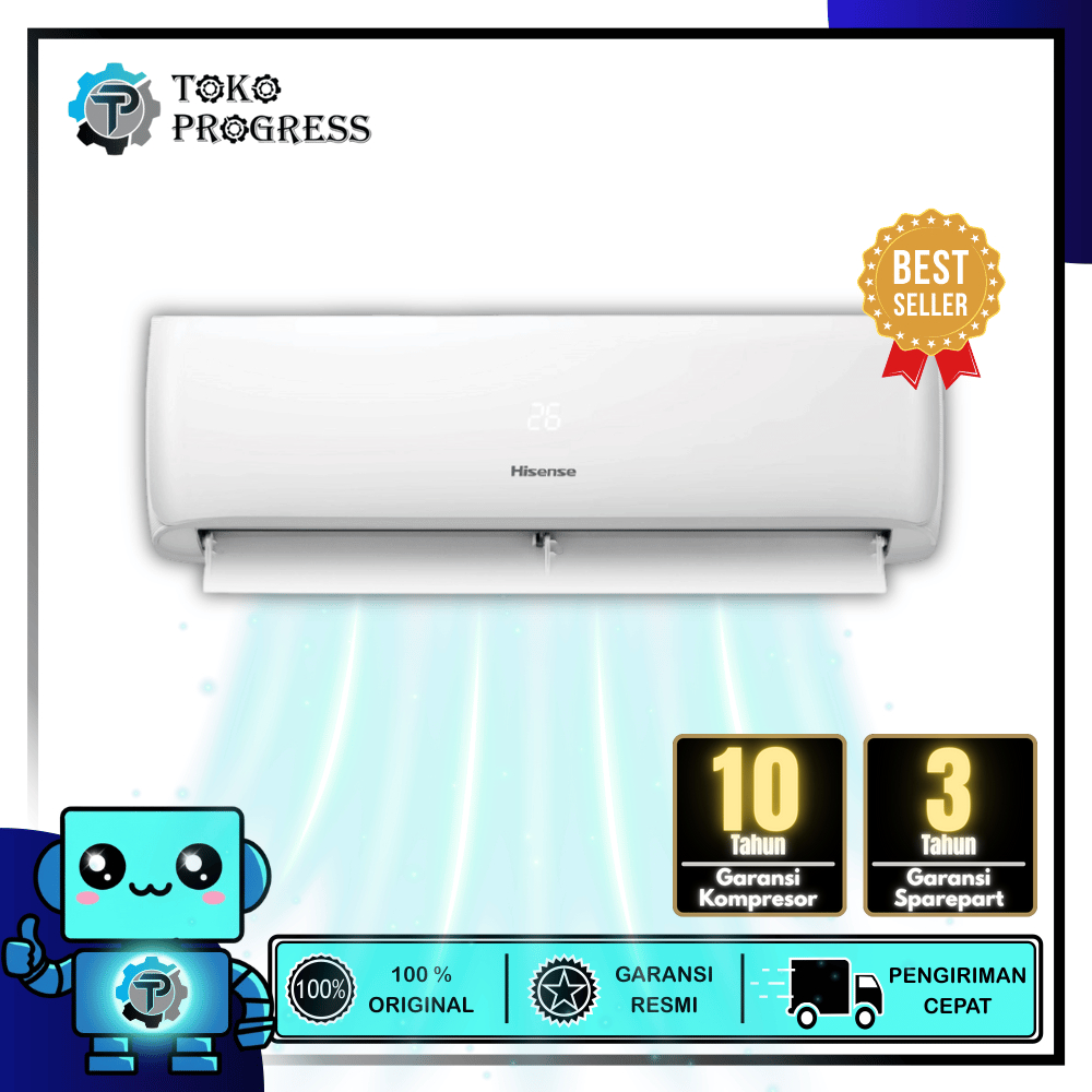 AC HISENSE 1/2 PK AN05CEG / 05CEG GOLD FIN + SUPER SENYAP