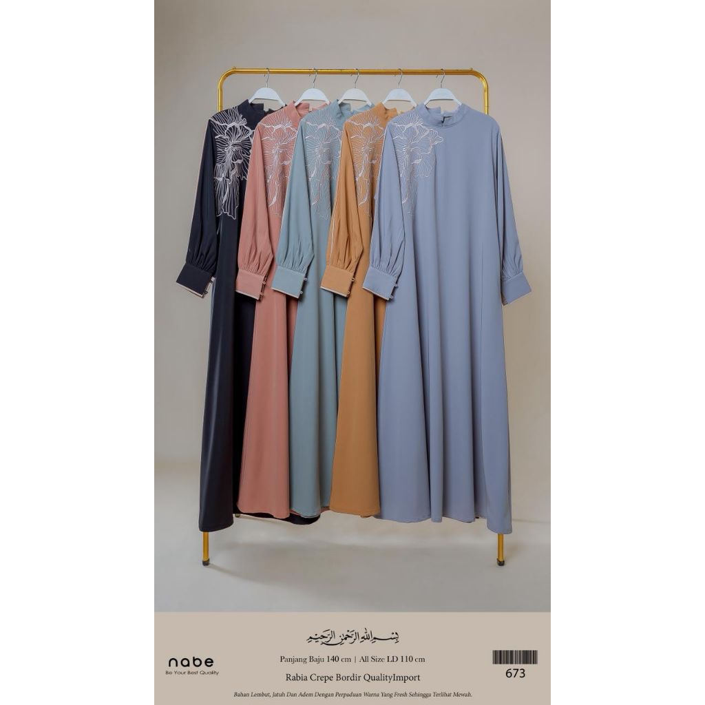 NABE dress kombinasi bordir