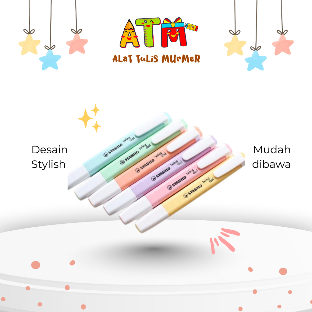 

Stabilo/Highlighter/Penanda/Stabilo Swing Cool Pastel Highlighter Set 6 - Perfect for Highlighting