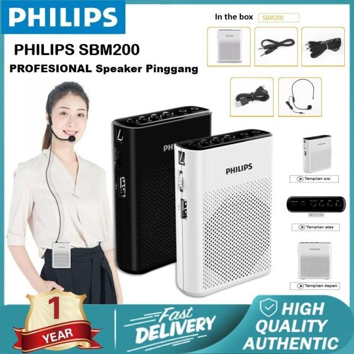 Philips SBM200 Speaker Pinggang Waistband Plus Mic Headset Original