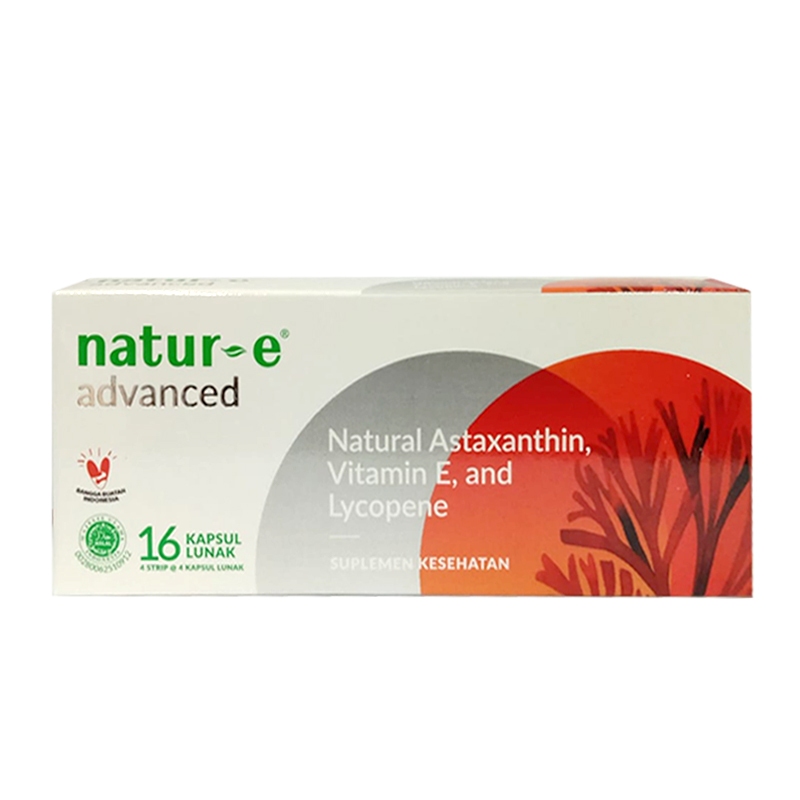 NATUR E NATUR-E ADVANCED 16 KAPSUL VITAMIN E NATURAL ASTAXANTHIN PERAWATAN KECANTIKAN KULIT