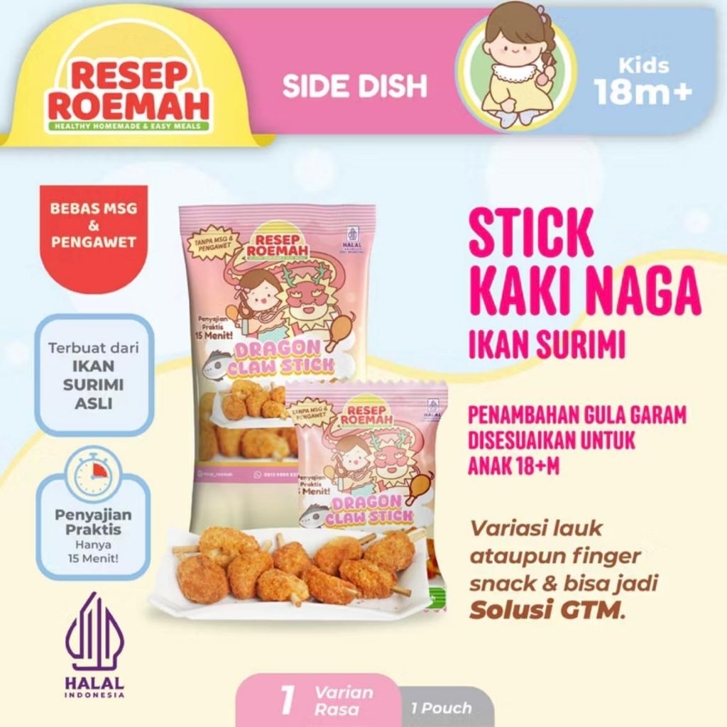 

Resep Roemah Dragon Claw Stick / Stik Kaki Naga / Kids Healthy Frozen Food / No MSG & Pengawet