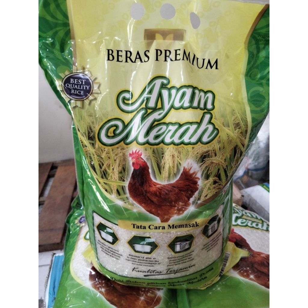 

Beras Premium Ayam Merah kemasan 5kg