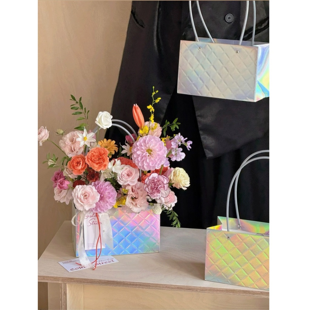 

Flower Packing Paper Bag Gift Box Tas Bouquet Flower Handbag