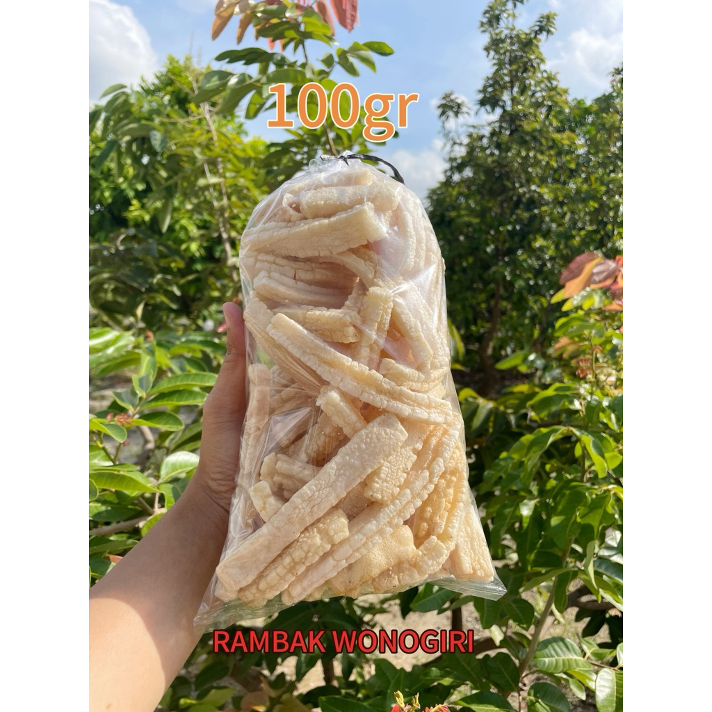 

PROMO RAMBAK WONOGIRI MURAH 100 GRAM RENYAH. KERUPUK RAMBAK