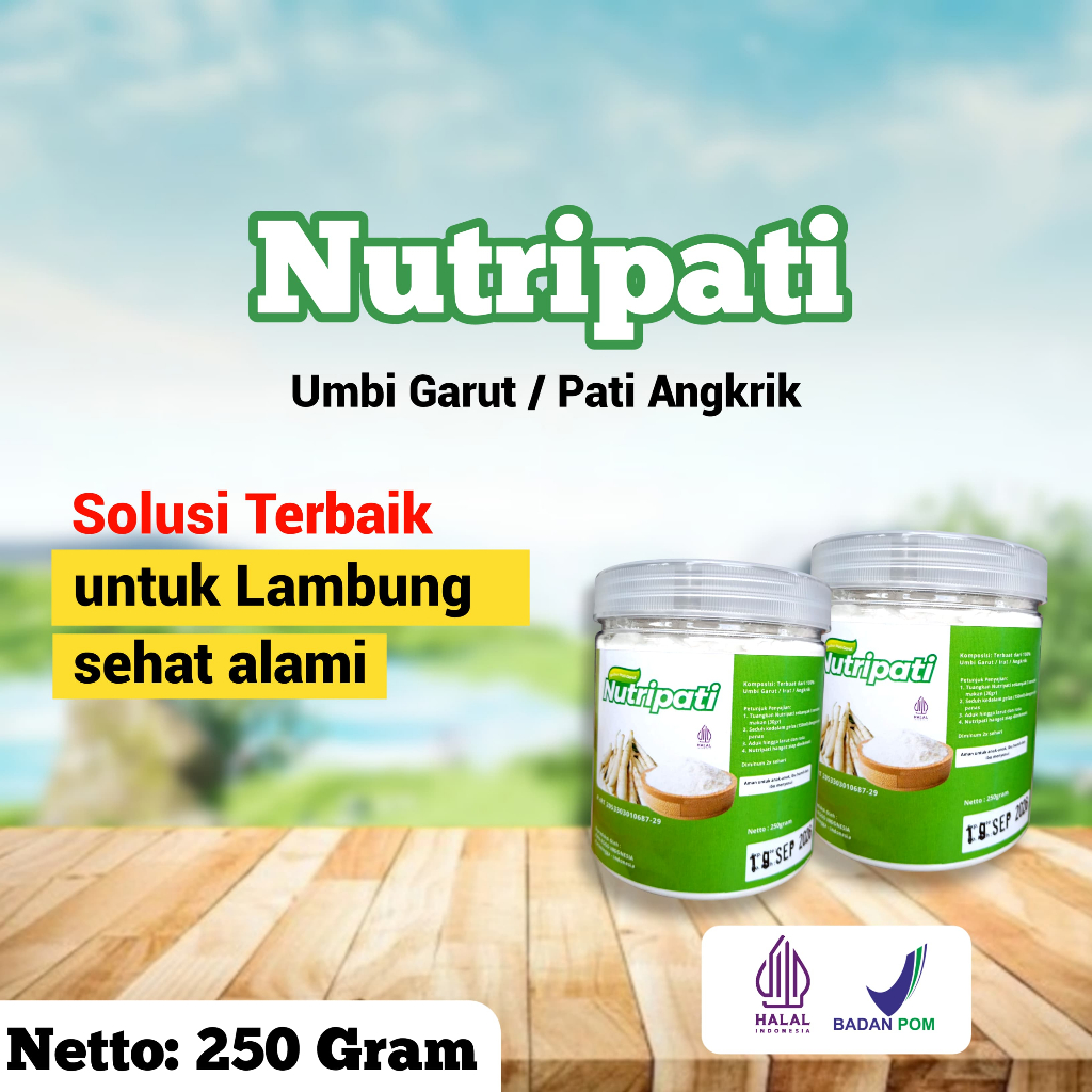 Tepung Pati Garut Asli 250gr / Tepung Garut Irut Angkrik / Tepung Garut Obat Asam Lambung