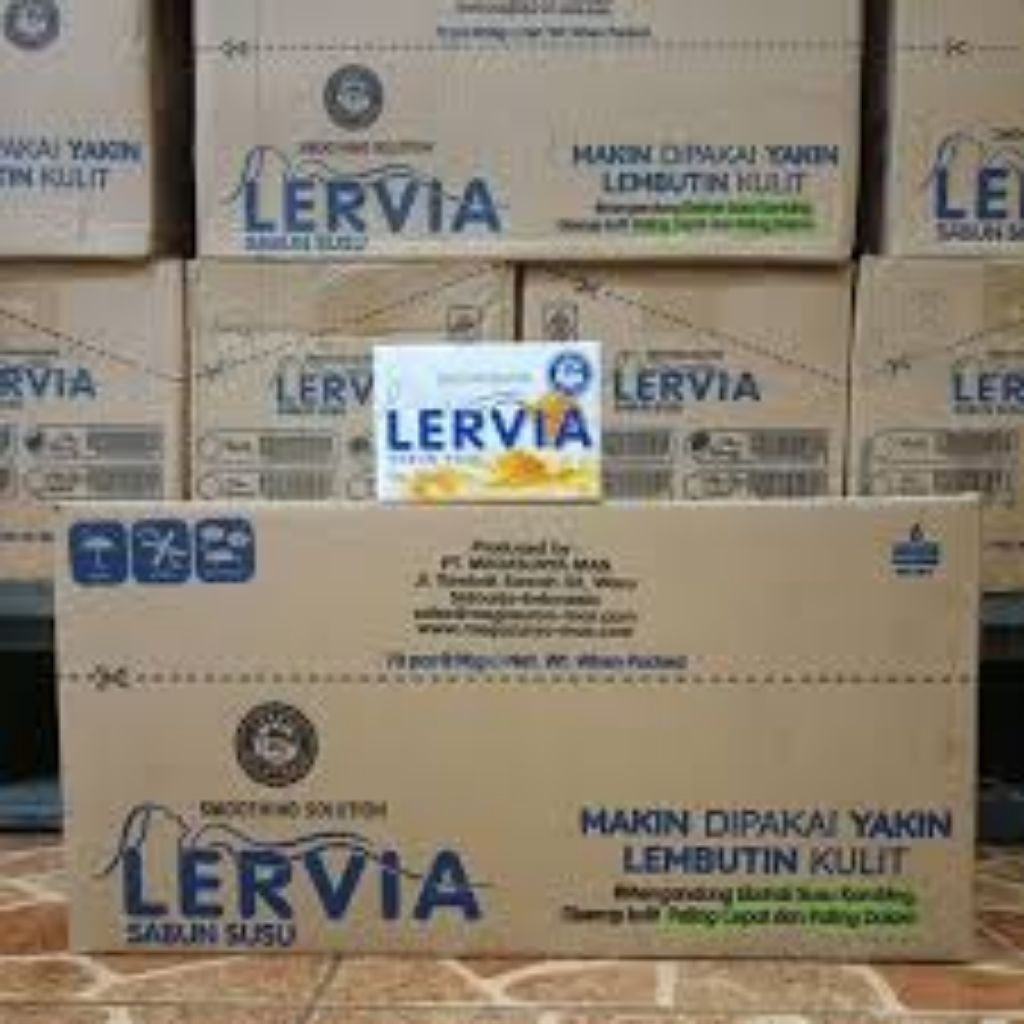 LERVIA SABUN MANDI BATANG 1 DUS isi ( 72pcs × 90 gram)