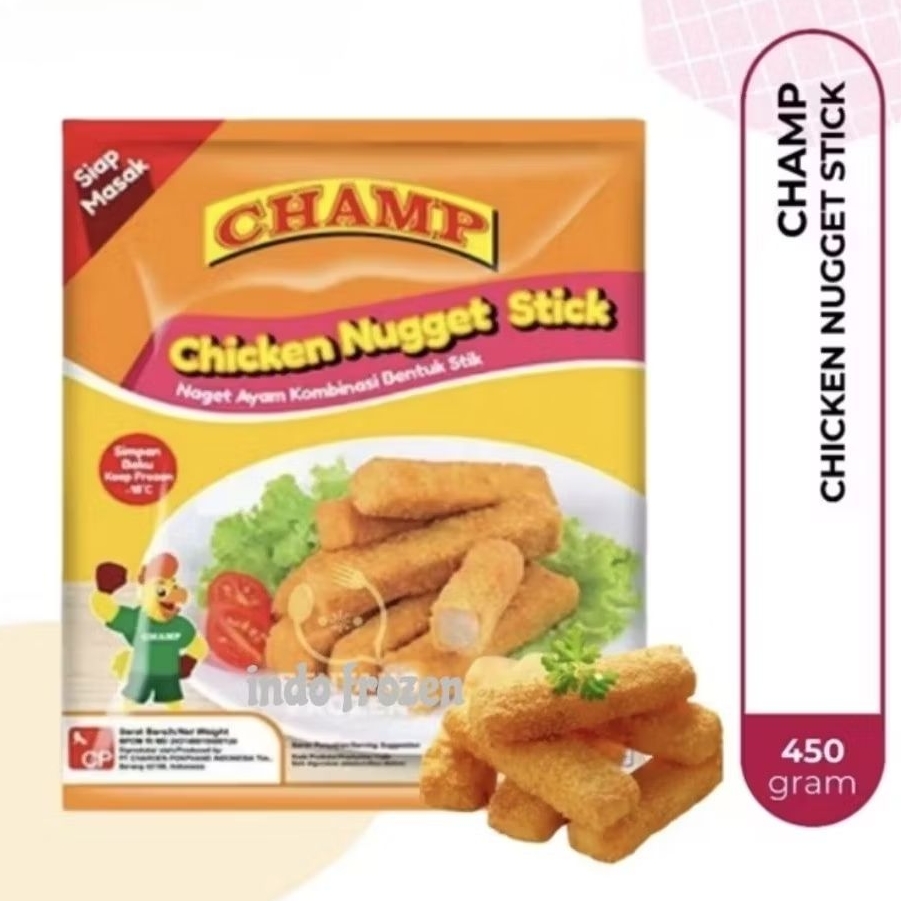 

CHAMP CHICKEN NUGGET 450gr/NUGET STICK 450gr
