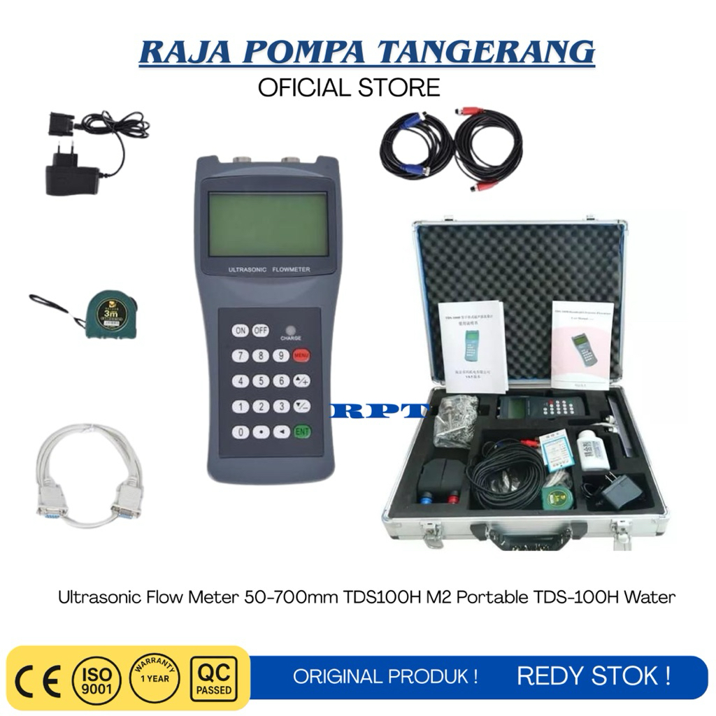 

TDS-100H-M2 & S2 Handheld Ultrasonic Flow Meter Flowmeter DN15-700mm