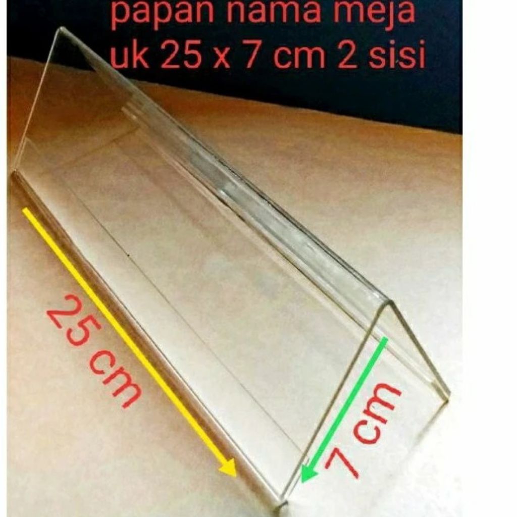 

Papan Nama Akrilik ( F ) Uk 7 X 25 Dua Sisi Tebal 2 Mm