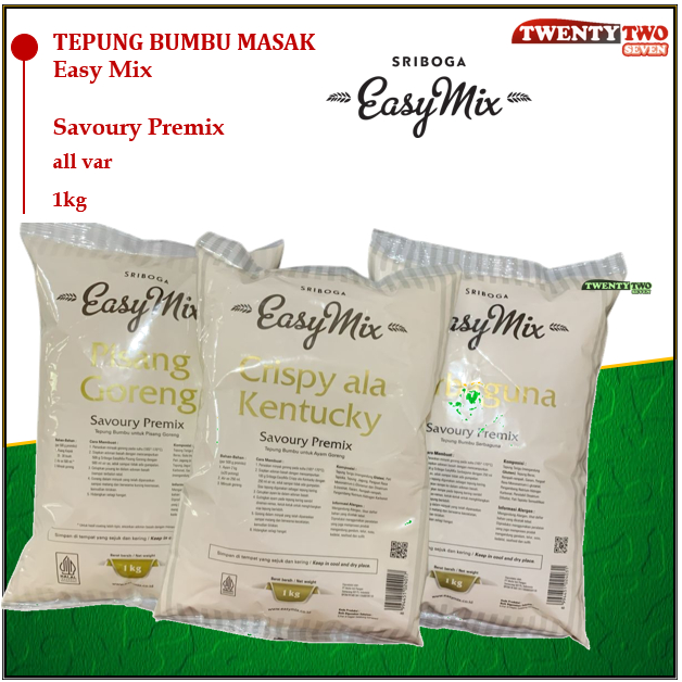

[6 X]Easy Mix Tepung Pisang Goreng 220gr Crispy Ala Kentucky 220gr, Tepung Serbaguna 220gr, Tepung Pisang Goreng 1kg ,Tepung Crispy Ala Kentucky 1kg, Tepung Serbaguna 1kg