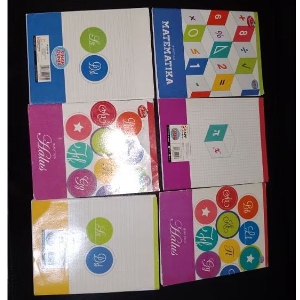 

Buku tulis Sidu (buku tulis kotak 2 + buku tulis huruf tegak bersambung 4) dpt 6 pcs isi 38 sheets