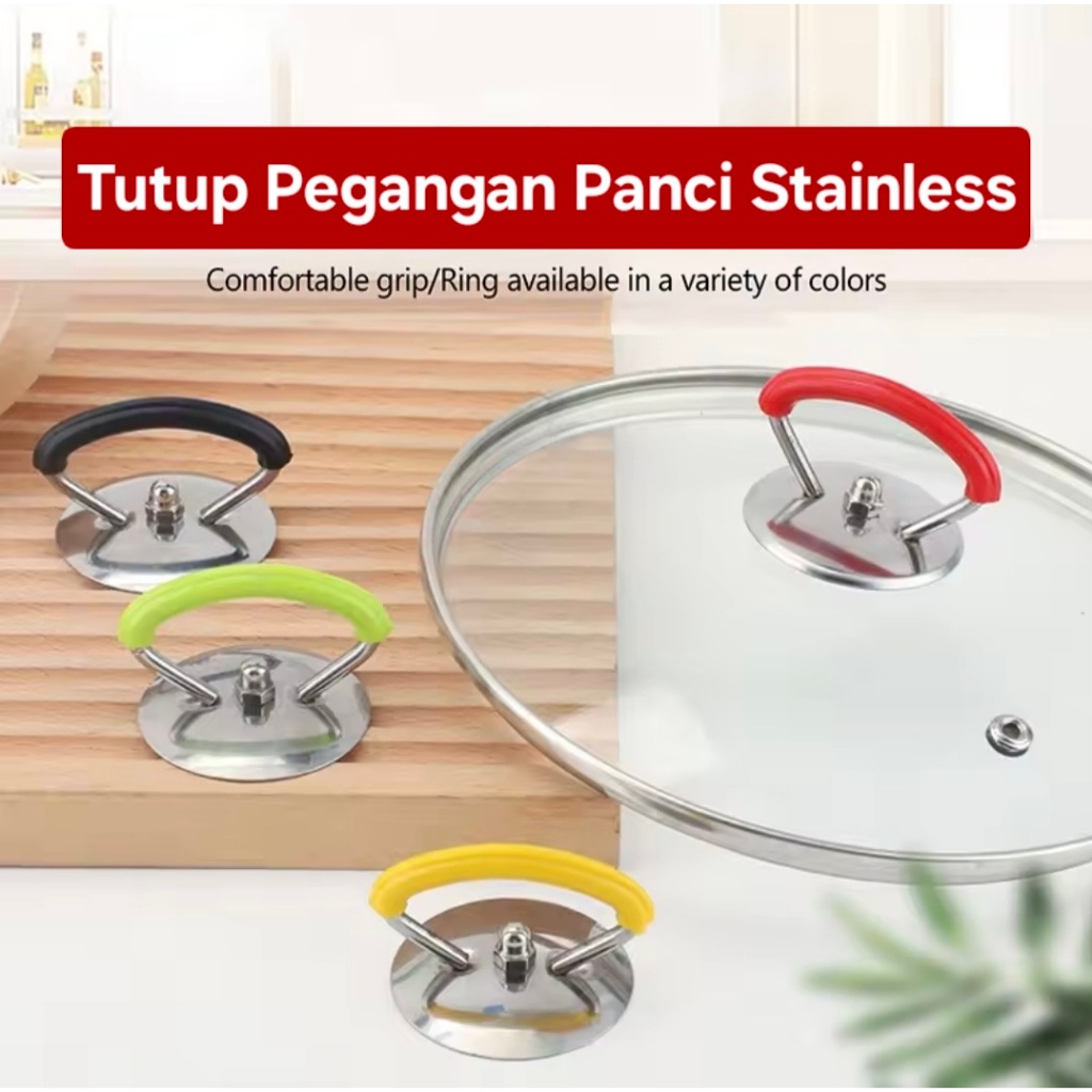 Tutup Panci Stailess pegangan gagang panci tutup kenop panci