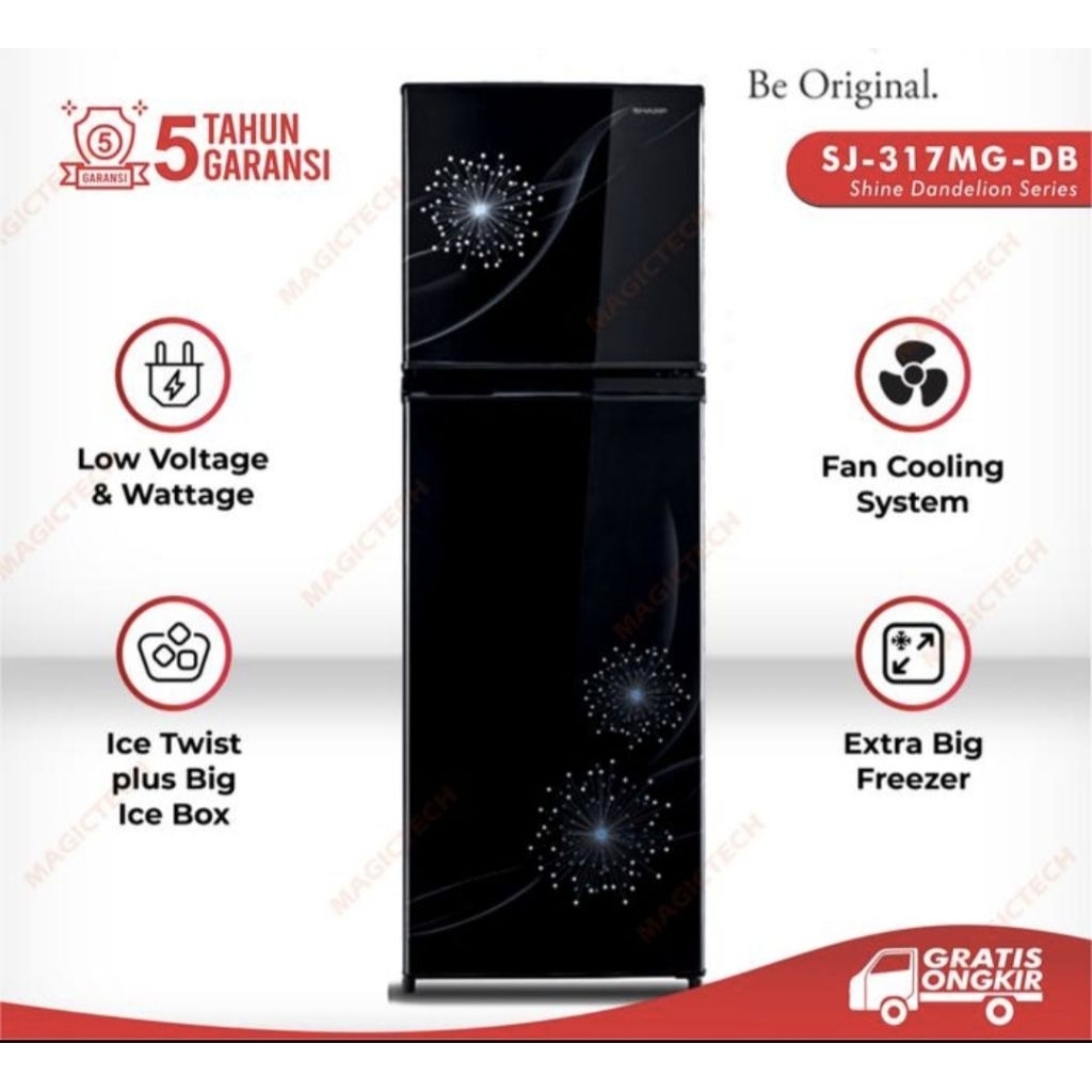 KULKAS SHARP 2PINTU 256LITER SJ 317MG