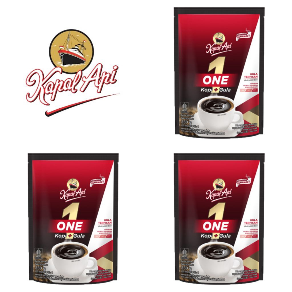 

Kapal Api One Kopi + Gula Bubuk 10 x 23 Gr
