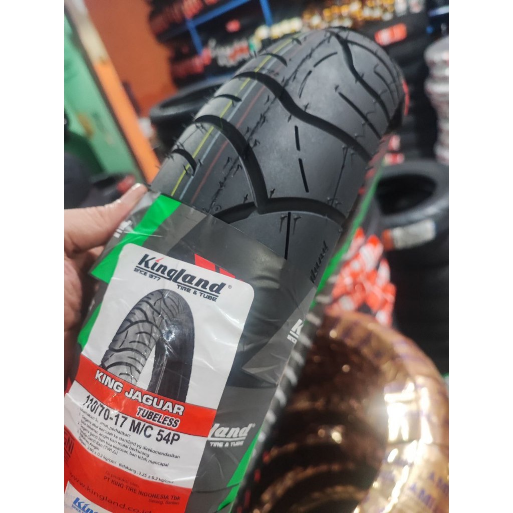 SNI Ban KINGLAND TUBELESS 110/70-17 JAGUAR Ban Motor Sport RING 17, CB150R, CBR,  YZF R15, VIXON, SA