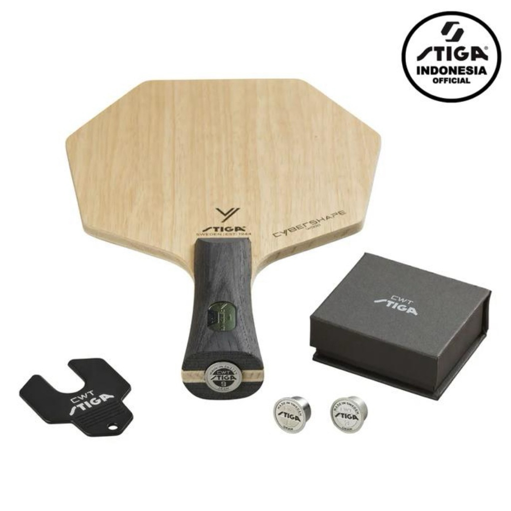 Bat Pingpong STIGA CYBERSHAPE WOOD CWT - ITTF Approved Original 100%