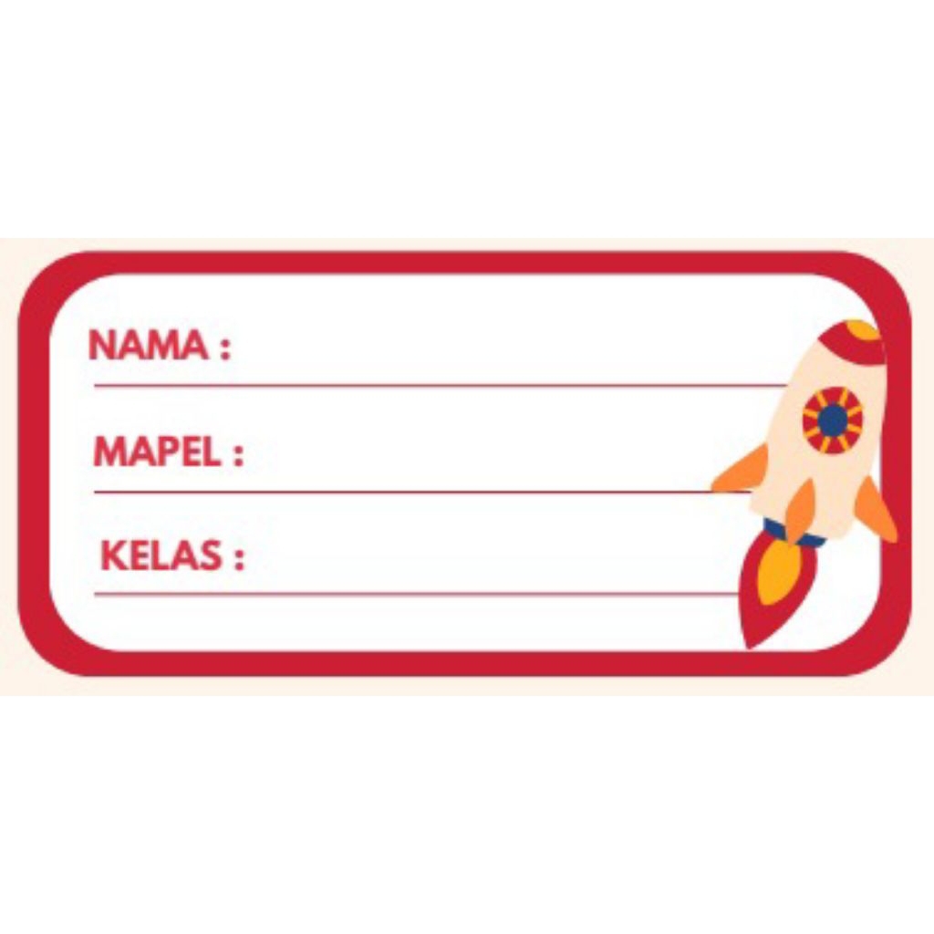 

label buku