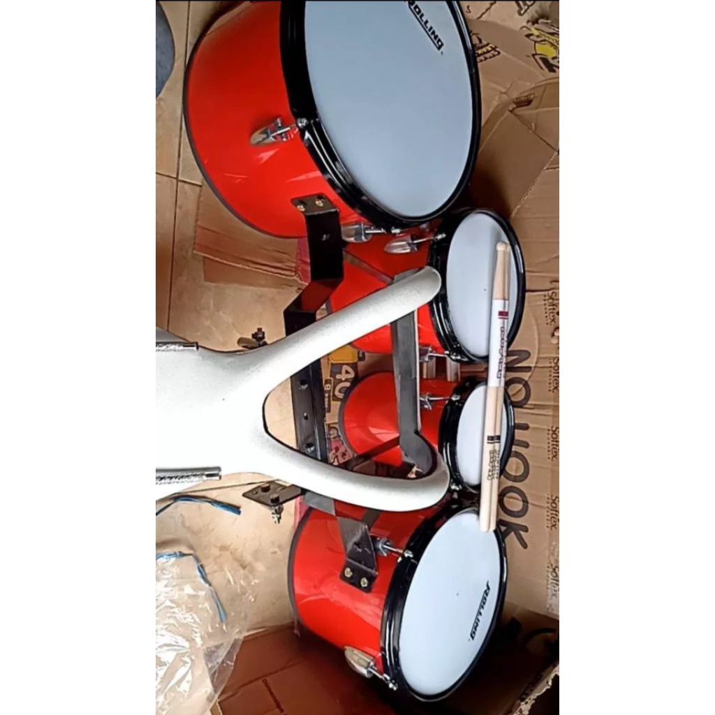 Kuarto tom drum band+Harnes Fiber